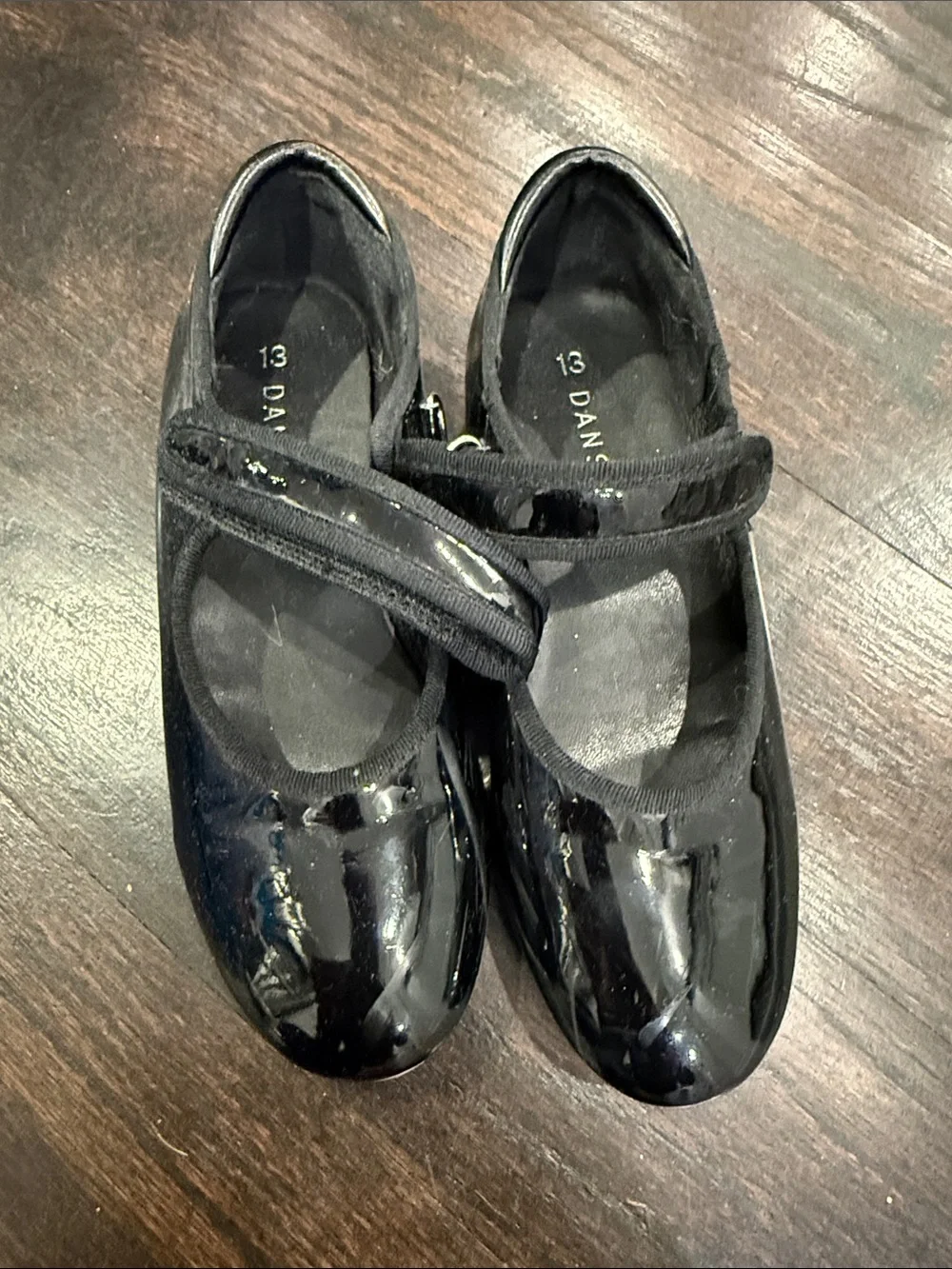 Danskin Black Patent tap Shoes